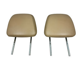 2009–14 Nissan Maxima Front Headrest Pair – Beige OEM Leather 86400‑9DA6B - actual used OEM auto part, photo 1