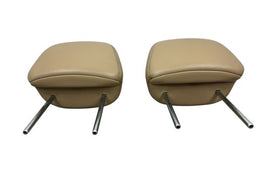2009–14 Nissan Maxima Front Headrest Pair – Beige OEM Leather 86400‑9DA6B - actual used OEM auto part, photo 3