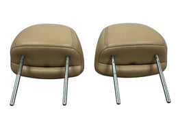 2009–14 Nissan Maxima Front Headrest Pair – Beige OEM Leather 86400‑9DA6B - actual used OEM auto part, photo 5