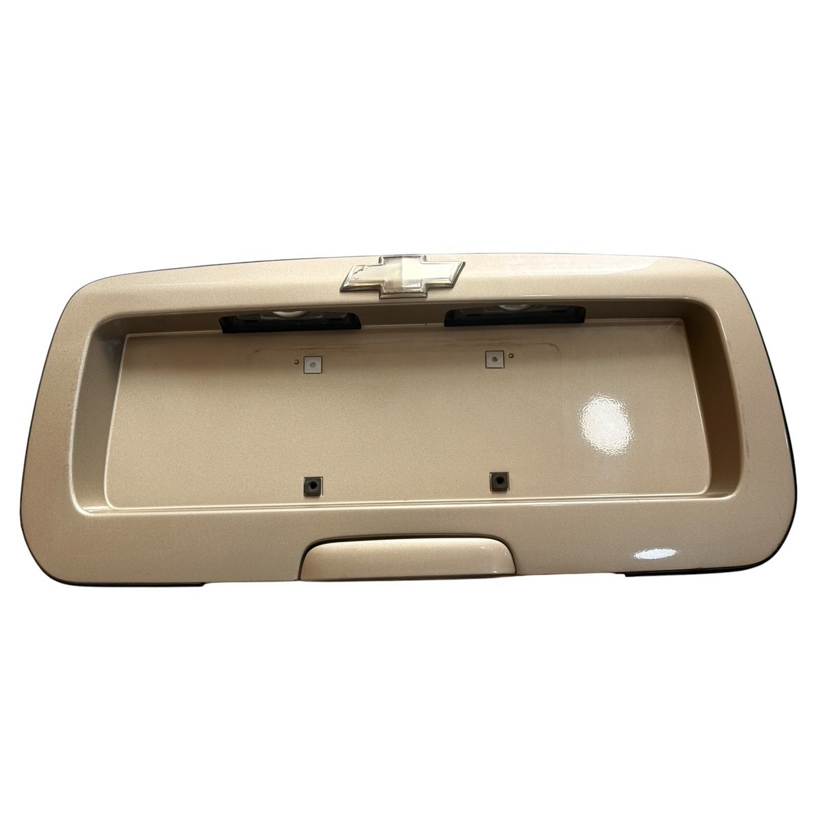 2002-2009 Chevy TrailBlazer GMC Envoy Cashmere Bronze License Plate Molding OEM - actual used OEM auto part, photo 1