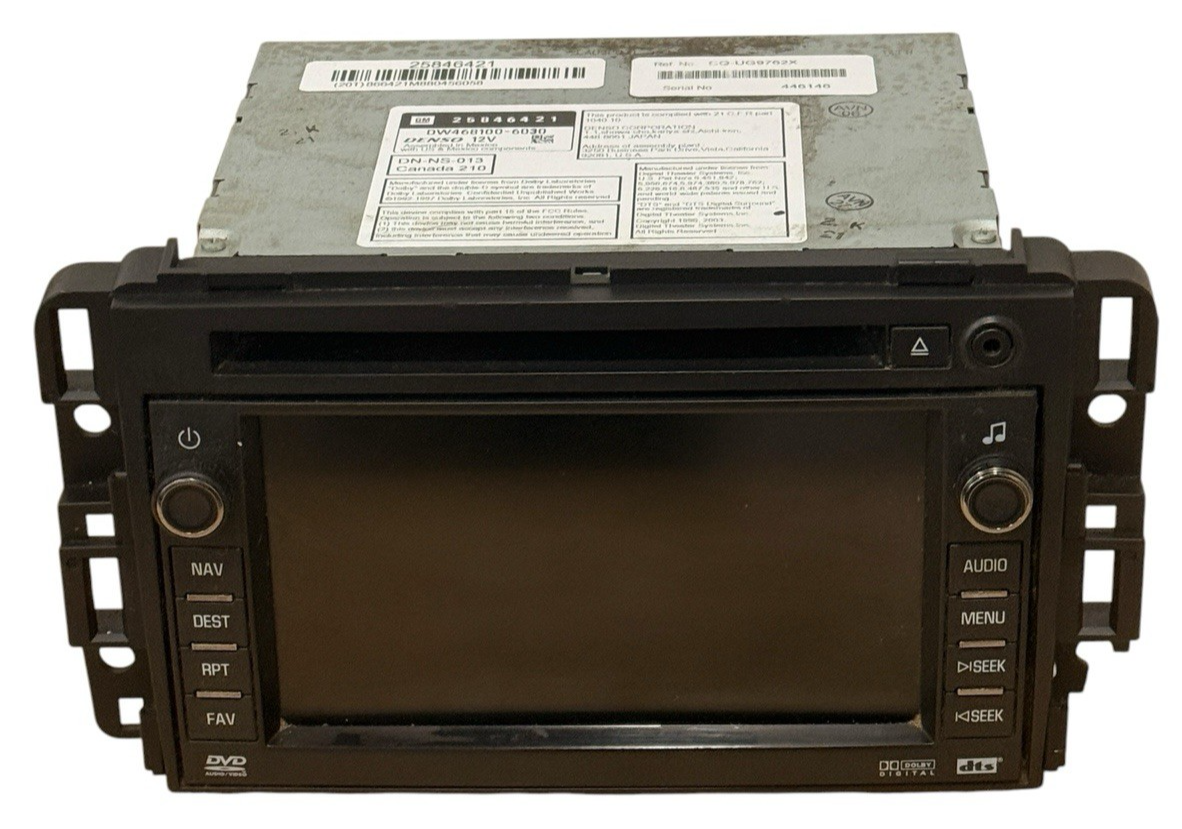 2007-2008 Chevy GMC Navigation Radio 25846421 Denso OEM UVB - actual used OEM auto part, photo 1
